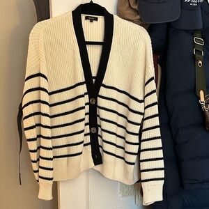 Quince 100% Organic Cotton Fisherman Boxy Cropped Cardigan